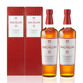 Macallan single barrel 12 years old single malt whiskey 700ml*2