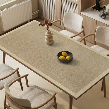 Yusenyi wabi-sabi tablecloth, no-wash waterproof, oil-proof, anti-scalding dining table mat, high-end living room coffee table mat, pvc, smoke soft cloth pattern 70cmx120cm