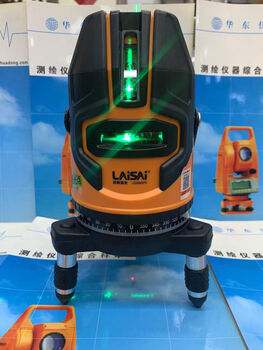 Laisai blue light level 5-line 1-point marking line meter ultra-bright green laser high-precision lsg686spd lsg686sd comes standard with 3-line green light + 1 meter 5 tripod