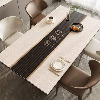 Yusenyi silicone dining table mat tablecloth oil and water disposable tablecloth grade coffee table mat desktop protection pad silicone splicing element flower 75x140cm