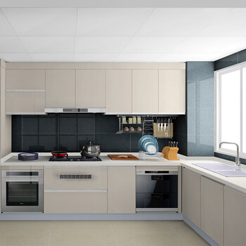 Renjuyiweiyi custom cabinet custom assembly household quartz stone modern integrated kitchen kitchen cabinet stove cabinet one-piece custom-made