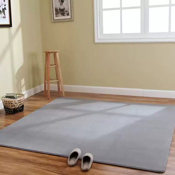 Yusenyi casual short velvet carpet living room coffee table bedroom girl bedside blanket balcony bay window self-study light gray 140x200 cm