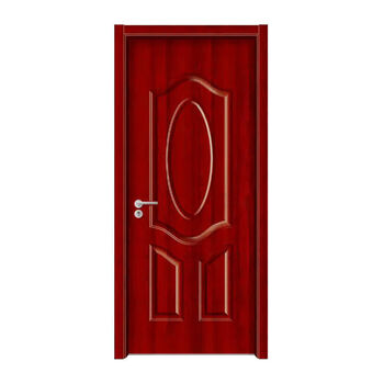 Qilicai spot wooden door indoor door custom paint-free reinforced door bedroom door set composite solid wood door soundproof door red spelling + multi-layer door cover + plastic steel lines + hardware