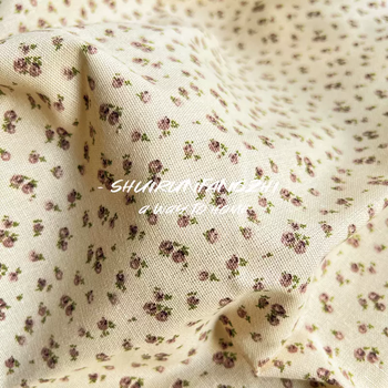 Yusenyi floral retro cotton and linen polka dot tablecloth korean style fresh coffee table cover outdoor picnic mat sofa cloth multi-color new floral 140x220cm