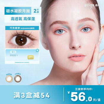 Jingshuo aquamax highly oxygen permeable silicone hydrogel contact lenses monthly disposable 2 pieces chocolate gingerbread 650 degrees