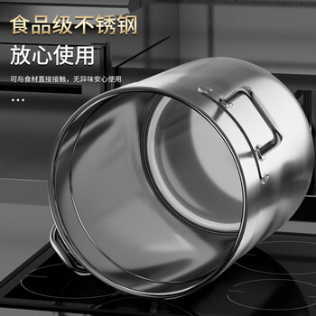 Qiaobolite thick stainless steel high pot commercial induction cooker special boiling water and making soup round barrel 304 food grade stew pot with lid 304 steel diameter 60 height 60cm 160l