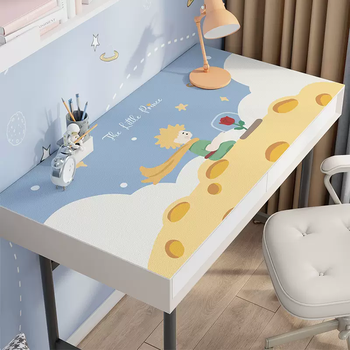 Yusenyi cartoon desk mat protects children and students study desk mat pvc waterproof and oil-proof ring for eye protection little prince a 50cmx140cm (easy to wipe, no wash, convenient to care)