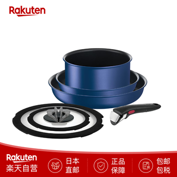 T-fal 6-piece frying pan and saucepan set l77991 titanium alloy non-stick pan direct mail from japan blue