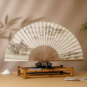 Yusen yijishan chinese style folding fan original fan hangzhou gift beijing-hangzhou grand canal west lake liangzhu cultural fan men's fan 8 inch 30 square oil bamboo west lake range rover daily fan
