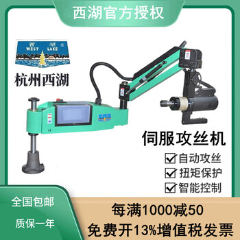 West lake hangzhou west lake servo electric tapping machine automatic universal vertical small rocker arm intelligent cnc tapping machine m4-24 sk16-1099 vertical without workbench