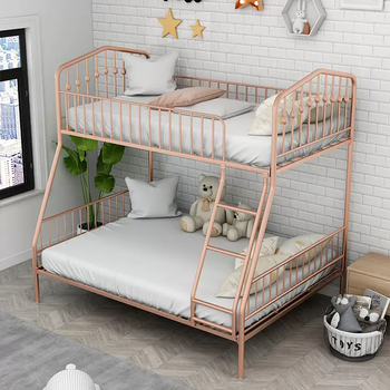 Yusenyi light luxury bunk bed and bunk bed for small apartments 1.5m princess children's bed iron high and low bunk bed two-layer adult 1500mmx1900mm upper bunk inner diameter 1350x1900