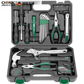 Qcsk german household hardware tool box set multifunctional home common repair my tool set household tool set jk-6017