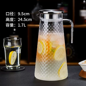 Yusenyi kettle plastic juice kettle large capacity tea bar high temperature resistant pc kettle lishang cold-pressed kettle lemon yak bead dot kettle 1.7l (not glass 1l