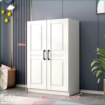 Yusenyi children's wardrobe solid wood home bedroom boy small apartment double door wardrobe girl baby short cabinet storage cabinet upgraded thickening 120 height 80 long 40 width does not include installation