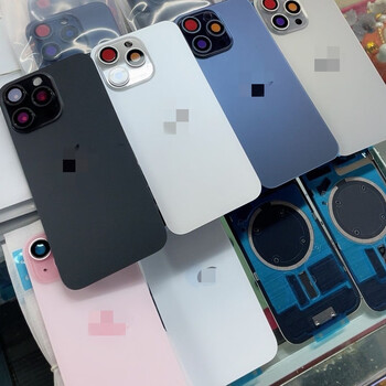 Suitable for apple iphone15 all series 15pro glass back cover assembly 15plus/15promax back cover repair glass back cover assembly (with mark, with mark, with mark phone15 blue (send tools + glue)