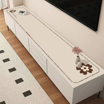 Fantasy tv cabinet protective mat, side cabinet protective mat, shoe cabinet anti-dirty mat, flower and leaf poetry 40x140cm