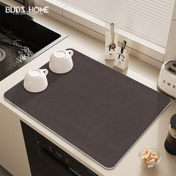 Budis kitchen countertop water-absorbent insulated placemat coaster washbasin bar coffee machine non-slip draining mat 50*40cm