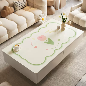 Yusenyi coffee table table mat soft glass water oil hot table protection mat household thickened dining table mat living room tablecloth soft glass 356 pink gold fragrance 40x60cm
