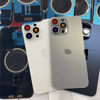 Suitable for apple iphone 15 all series 15plus glass back cover assembly 15pro/15promax back cover repair 15pro glass back cover assembly (with label) original color (send tools + glue)