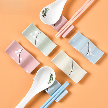 Wenzhi nordic ceramic chopstick holder chopstick holder household chopstick holder japanese-style table holder public fast holder hotel chopstick pillow nordic pink chopstick holder 4 pack