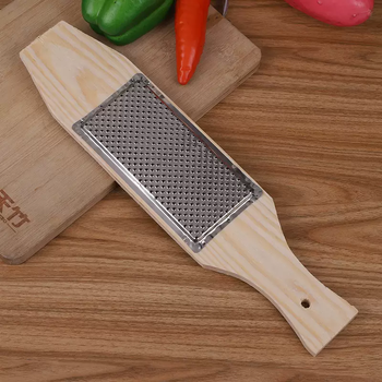 Yusen yi grinds sweet potato flour tools, potato masher, grater, garlic masher, potato bread grater, taro grinder, large stainless steel wooden board, flour plane, for grinding flour
