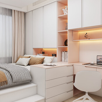 The central shopkeeper piano tatami bed wardrobe integrated multi-functional tatami bedroom study children's room whole house customization customization prepayment (for pricing details please contact customer service)