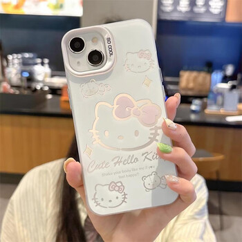 Shangguanyou suitable for opporeno15 mobile phone case reno15pro cute hello kitty hello kitty cartoon pacha dog couple color silver new anti-fall hard shell female model moonlight silver-kt cat bear reno15