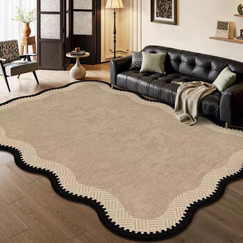 Muni french retro living room carpet coffee table blanket crystal velvet carpet pad easy care non-slip carpet mat large carpet hanyu-wave 160cm*230cm