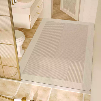 Yusenyi bathroom basin bathroom floor mud absorbent mat diatom large size full carpet door anti-slip foot mat type a 80x120cm (supports machine washing)