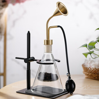 Jingwan scent coffee scent bottle essential oil display liquor tasting scent bottle perfume tea tangerine peel smell scent glass double layer transparent + iron base high quality