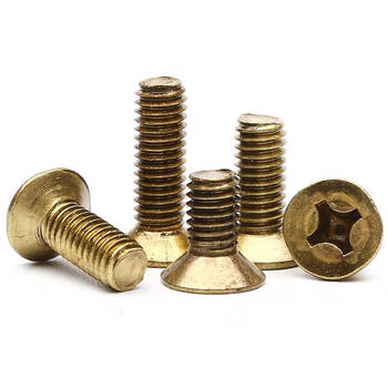 Jinggong (jinggong) jinggong brass cross countersunk head screws copper screws copper cross flat head screws brass screws km m6*25 10 pieces