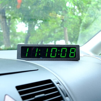 Gps satellite synchronized clock vehicle home beidou automatic timing led electronic clock luminous movement green display