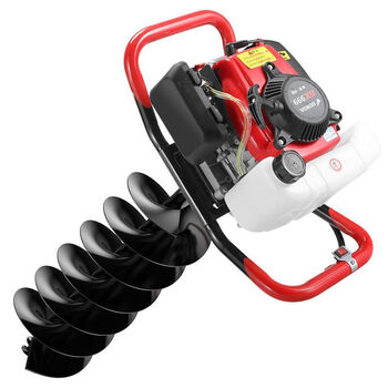 Shantou lincun imported four-stroke gasoline ground drilling machine for drilling holes, agricultural fertilization greenhouse piling and digging ground drilling machine, imported high-quality four-stroke high-power ground drilling machine, damaged replacement gx999 four-stroke pure gasoline with 12 cm manganese steel drill bit