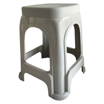 Minyin sd-9956 dual-mode thickened and reinforced plastic high stool, gray and white, 6 pcs/piece, 6 pcs/set