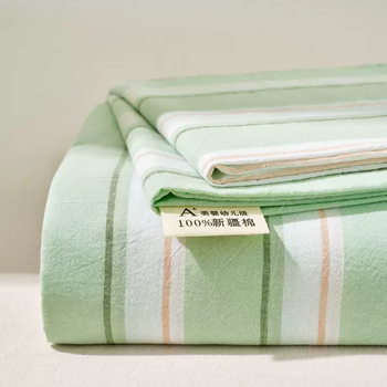 Yusenyi class a maternal and infant grade washed cotton sheet single piece pure cotton 100 cotton student dormitory single quilt pillowcase dream green (100 xinjiang cotton washed process) bed sheet set of two 160x230cm bed sheet-pillowcase one
