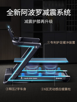 Shuhua e7 treadmill household indoor small climbing machine professional foldable ultra-quiet fitness equipment e7 colorful panel/apollo shock-absorbing version/heart rate control 3.0/shuttle knob