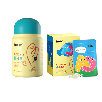 Inne infant dha 30 capsules + vitamin ad 60 capsules combination