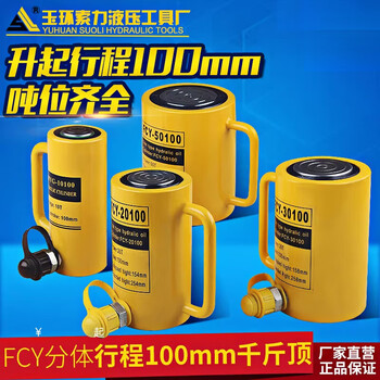 Rsrddy long jack fcy-10t 20t 30t 50t 100t 100mm stroke hydraulic jack. the following jacks are not equipped with pumps.