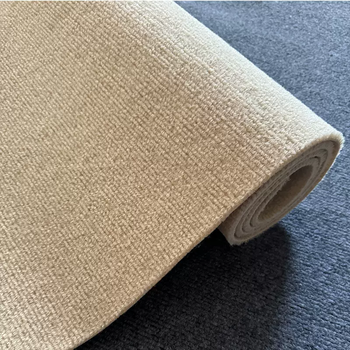 Yusenyi commercial office carpet can be cut to cover the entire room. hotel full-cover living room cement floor can be laid directly. extra thick light camel pinstripes. 4 meters wide x 4 meters long.