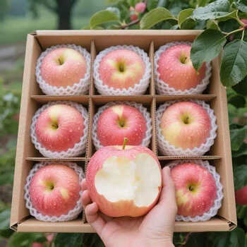 Authentic fresh apples, crispy, sweet and juicy fruits, whole box wholesale, fresh and delicious, seasonal fresh specialties, premium apples, 3-3.5kg in box, net weight 2.8kg