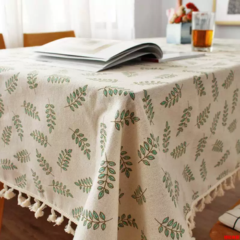 Yusenyi flea market stall cloth night market stall tablecloth market instant noodles car boot boot cloth waterproof green leaf (tassel style) flea market stall cloth standard +150x220cm