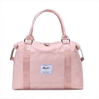 Ye yu short-distance travel bag women's large-capacity travel lightweight portable travel bag sports training fitness bag luggage bag good + cool appearance standard version pink - can be set with a pull rod