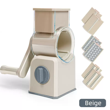 Yusen memory specializes in rollers, vegetable cutting potato grater, vegetable cutting machine, cross-border multifunctional vegetable cutting hand, off-white three-knife