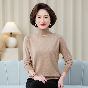 Yu zhaolin (yuzhaolin) turtleneck sweater for women, loose inner wear, autumn and winter new korean style stand-up collar bottoming shirt, warm long-sleeved western-style sweater