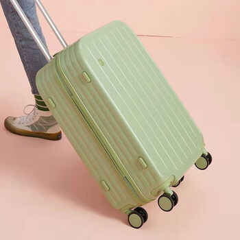 Ye yu's good-looking travel large-capacity suitcase for male and female students, lightweight boarding suitcase, strong trolley password bag, 917 matcha green, 28 inches