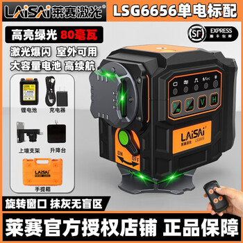 Laser laser level 12-line high-precision infrared 200-watt high-brightness red light ls6656 outdoor wall-to-ground integrated meter super green light lsg6656 standard