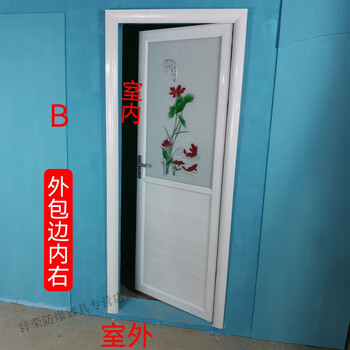Bathroom door single door toilet shower room titanium magnesium alloy door single layer glass bathroom door wall thickness 06 general b outsourcing right inside opening private customization