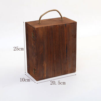 Fantasy spot liquor packaging wooden wine box wine bottle wooden box double retro wordless model selling bottles and wine