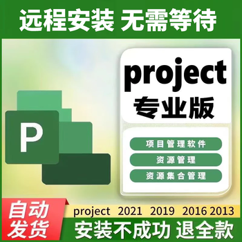 Project software professional version remote installation 2016-2024 project remote installation