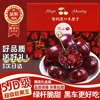 Sweet and cute fruits and vegetables chilean cherries jd/sf - next-day delivery to many places big cherry fresh fruit new year's gift gift box 5 pounds (net weight) premium 3j big mac 30-32mm gift box